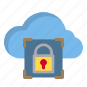 cloud, lock, computer, interface