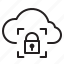 cloud, lock, computer, interface 