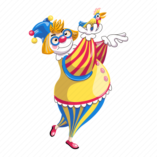 Cartoon, clown, colorful, dog, flower, parrot, party icon - Download on Iconfinder