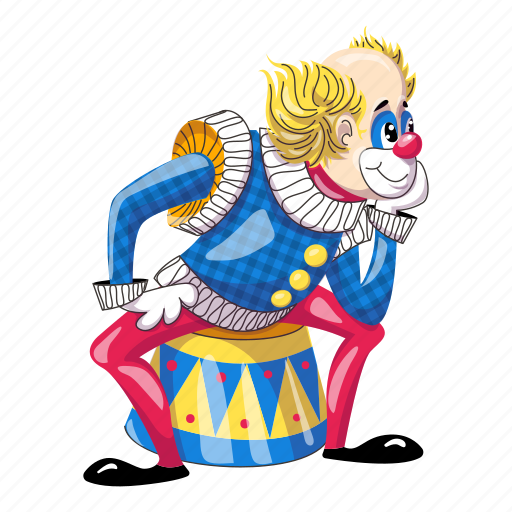 Cartoon, child, clown, drums, music, party, retro icon - Download on Iconfinder