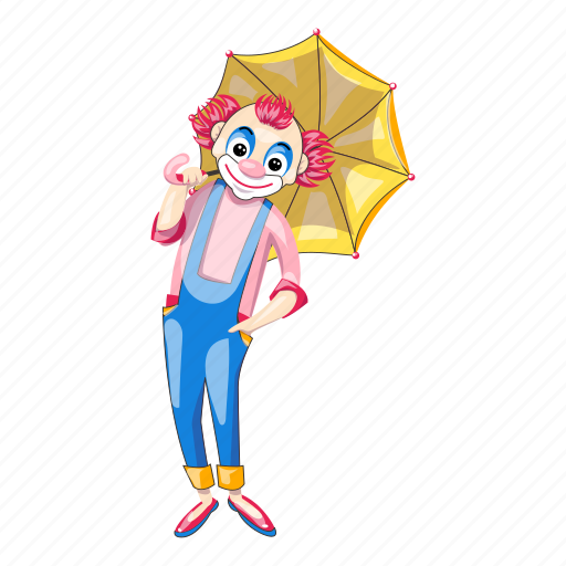 Business, cartoon, clown, cute, dog, party, umbrella icon - Download on Iconfinder
