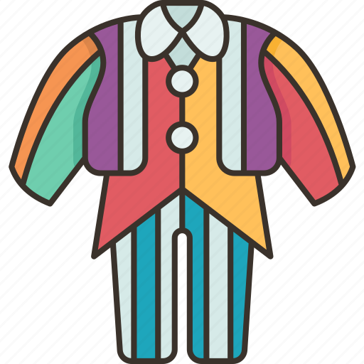 Clown, clothes, costume, colorful, fashion icon - Download on Iconfinder