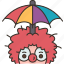 clown, umbrella, circus, sun, shade 