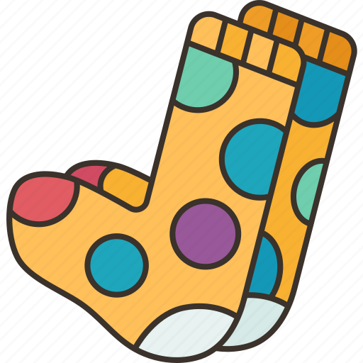 Lown, socks, colorful, striped, circus icon - Download on Iconfinder