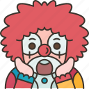 screaming, clown, funny, horror, expression