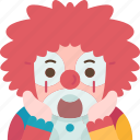 screaming, clown, funny, horror, expression