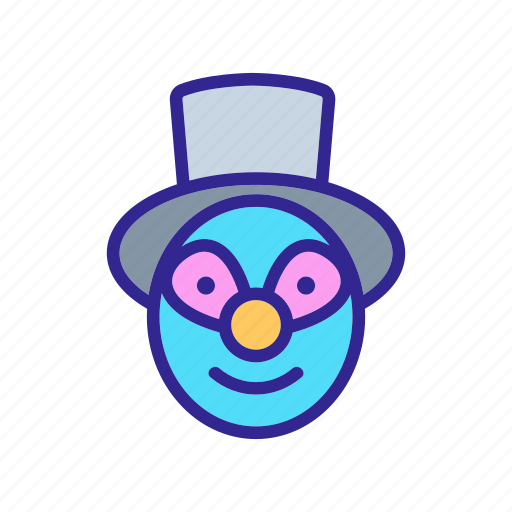Clown, eye, hat, high, makeup, smiling, unhappy icon - Download on Iconfinder