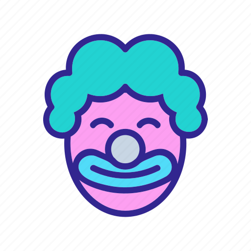 Clown, happy, sad, satisfied, smiling, unhappy, wig icon - Download on Iconfinder