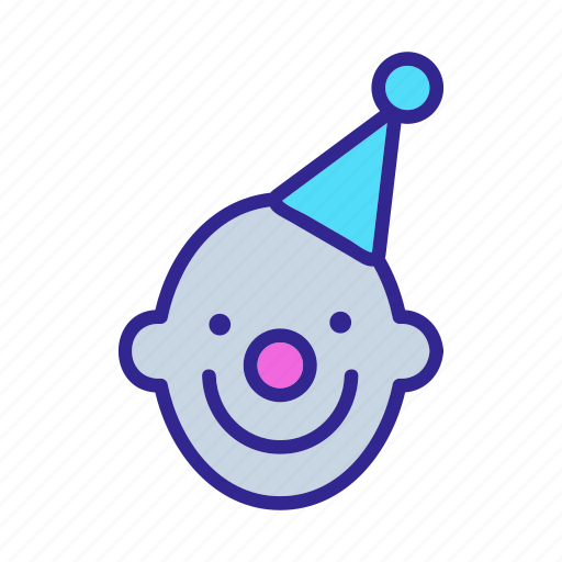 Birthday, boy, clown, happy, sad, smiling, unhappy icon - Download on Iconfinder