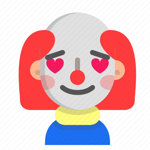 Clown, emoji, halloween, horror, love, monster, scary icon - Download on Iconfinder