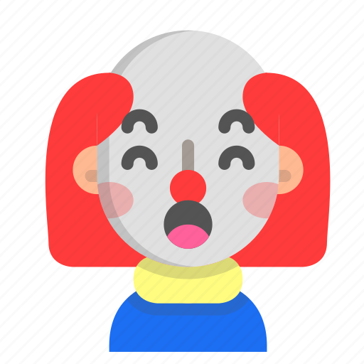 Clown, emoji, halloween, horror, monster, scary, surprised icon - Download on Iconfinder