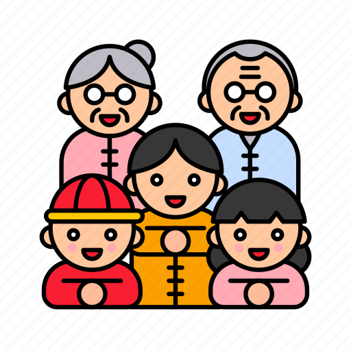 Asian, chinese, culture, daughter, family, parent, son icon - Download on Iconfinder
