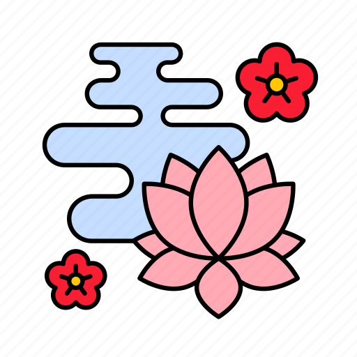 Asian, chinese, cloud, culture, flower, lotus icon - Download on Iconfinder