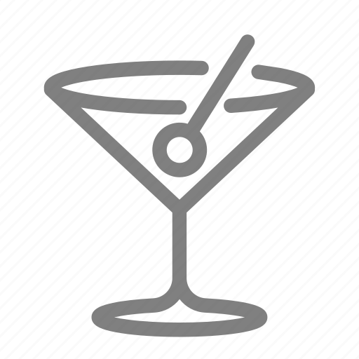 Cocktail, drink, glass, martini, olive icon - Download on Iconfinder