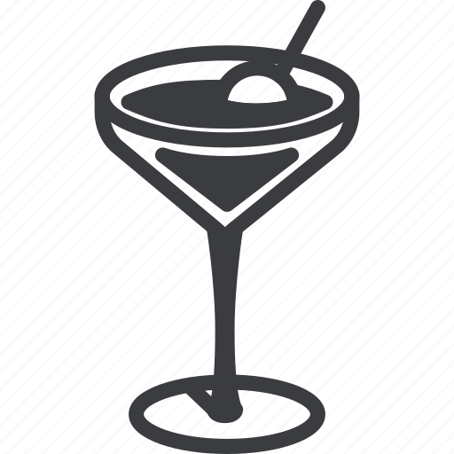 Cocktail, icon, glass, martini, beverage, cherrie, alcohol icon ...