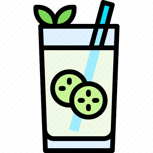 Cocktail, beverage, drink, bar, refreshment, cucumber cooler icon - Download on Iconfinder