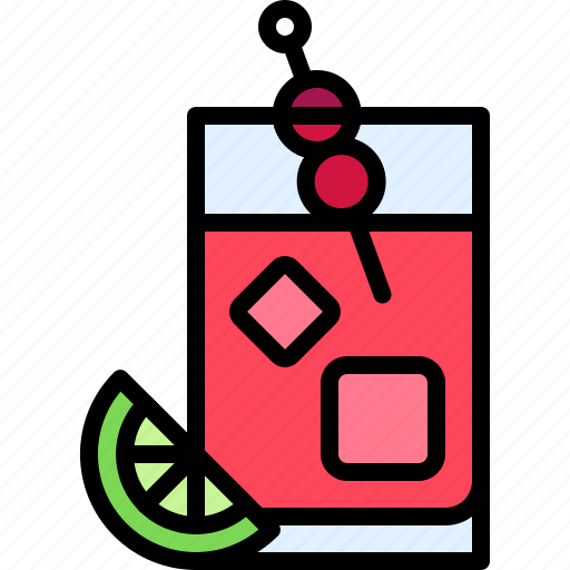 Cocktail, beverage, drink, bar, refreshment, dirty shirley icon - Download on Iconfinder