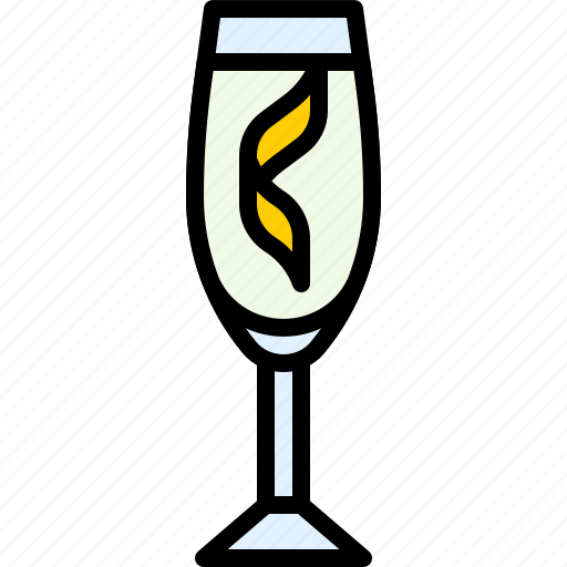 Cocktail, beverage, drink, bar, refreshment, french 75, champagne icon - Download on Iconfinder
