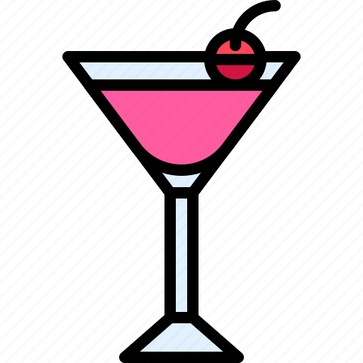 Cocktail, beverage, drink, bar, refreshment, pink lady icon - Download on Iconfinder