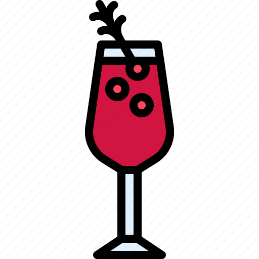 Cocktail, beverage, drink, bar, refreshment, poinsettia icon - Download on Iconfinder