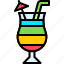 cocktail, beverage, drink, bar, refreshment, rainbow 