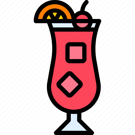 Cocktail, beverage, drink, bar, refreshment, singapore sling icon - Download on Iconfinder