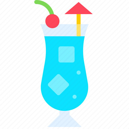 Cocktail, beverage, drink, bar, refreshment, blue lagoon, curaçao icon - Download on Iconfinder