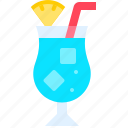 cocktail, beverage, drink, bar, refreshment, bluehawaii, rum