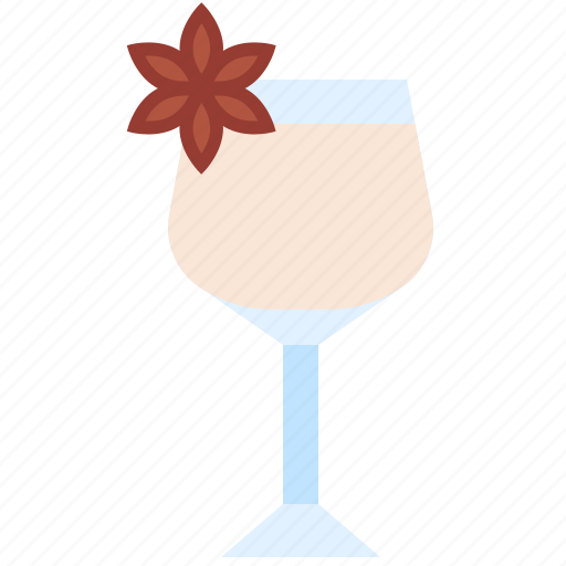 Cocktail, beverage, drink, bar, refreshment, bourbon milk punch, brandy icon - Download on Iconfinder