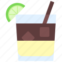cocktail, beverage, drink, bar, refreshment, dark and stormy, dark rum