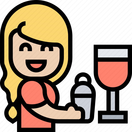 Bartender, mixologist, waitress, bar, restaurant icon - Download on Iconfinder