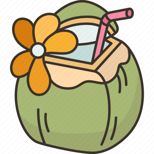 Coconut, juice, drink, fresh, tropical icon - Download on Iconfinder