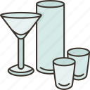 glasses, cup, cocktail, drink, bar