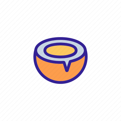 Coconut, contour, natural, tropical icon - Download on Iconfinder