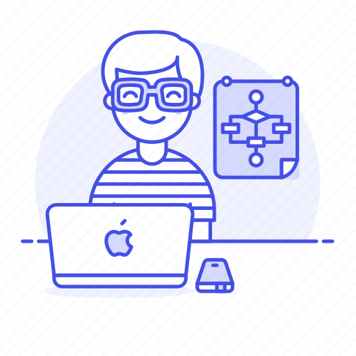 Chart, coder, coding, developer, flow, flowchart, laptop icon - Download on Iconfinder