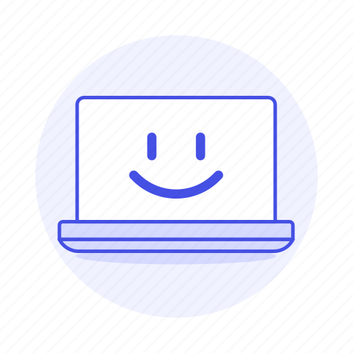 Coding, development, happy, laptop, macbook, screen, smiley icon - Download on Iconfinder
