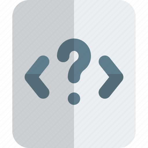 File, coding, files, question mark icon - Download on Iconfinder