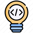 idea, innovation, web, programming, creativity, light, bulb
