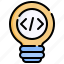 idea, innovation, web, programming, creativity, light, bulb 
