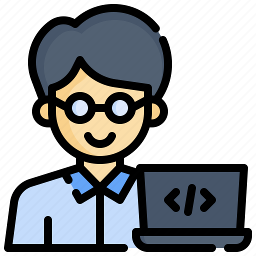 Programmer, coding, man, profession, jobs icon - Download on Iconfinder