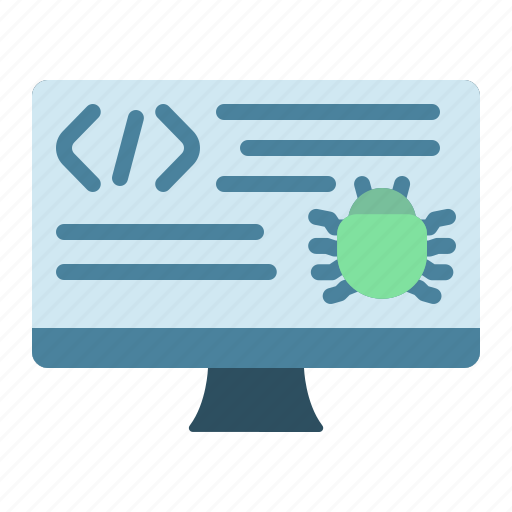 Monitor, screen, computer, bug, debugging icon - Download on Iconfinder