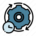 cog, wheel, time, clock, automation