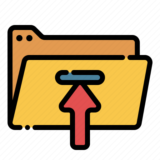 Directory, folder, file, upload, arrow icon - Download on Iconfinder