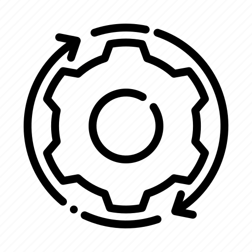 Cog, wheel, arrow, execute, run icon - Download on Iconfinder