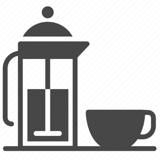 Cafe, coffee, espresso, french press, maker, beverage, hot icon - Download on Iconfinder