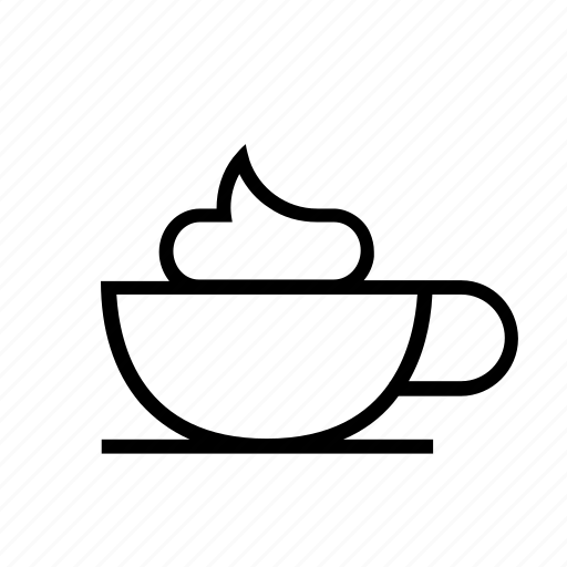 Beverage, cafe, coffee, cup, drink, mug, whipped cream icon - Download on Iconfinder