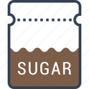 sugar, sweetener, food, can