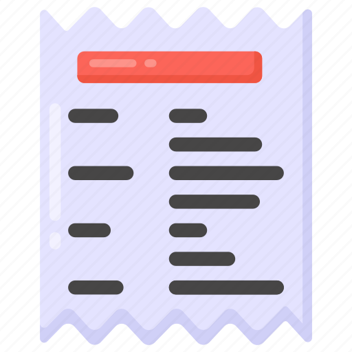 Bill, invoice, receipt, paper, bill statement icon - Download on Iconfinder