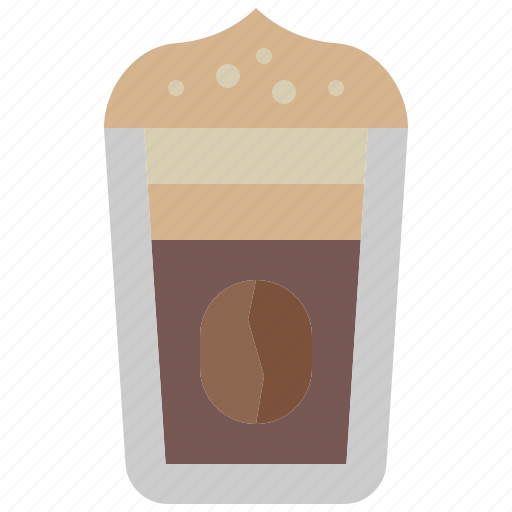 Cappuccino, drink, cup, creamy, iced, cold, foam icon - Download on Iconfinder