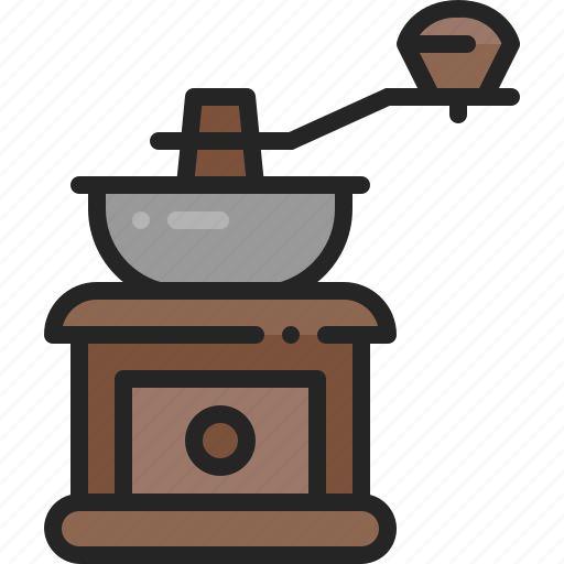 Coffee, grinder, retro, mill, maker, cafe, utensil icon - Download on Iconfinder